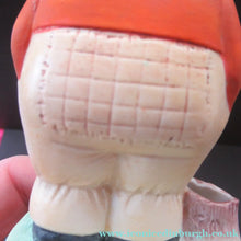 Load image into Gallery viewer, Porcelain Figure by Schafer &amp; Vater. Match Holder in the Form of a Man in an Orange Jacket: ON STRIKE
