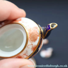 Load image into Gallery viewer, Antique Miniature Royal Crown Derby Melton Pattern Part Tea-Set. Doll’s House Collectable
