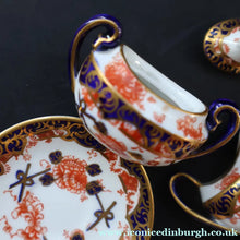 Load image into Gallery viewer, Antique Miniature Royal Crown Derby Melton Pattern Part Tea-Set. Doll’s House Collectable
