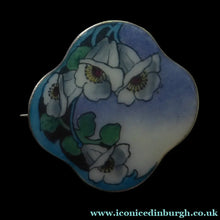 Load image into Gallery viewer, Norwegian Enamel Brooch by Ole Olberg Silver
