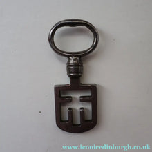 Load image into Gallery viewer, Antique Copper Odell Key. SCOTTISH 18th or 19th Century Door Key for historic EDINBURGH TENEMENT. FREE POSTAGE 
