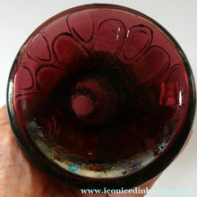 Load image into Gallery viewer, Antique Purple Glass Oil Lamp Complete. Possibly American. Signed MR
