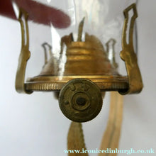 Load image into Gallery viewer, Antique Purple Glass Oil Lamp Complete. Possibly American. Signed MR
