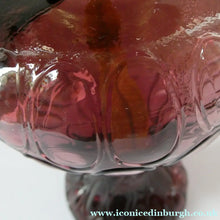 Load image into Gallery viewer, Antique Purple Glass Oil Lamp Complete. Possibly American. Signed MR

