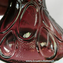 Load image into Gallery viewer, Antique Purple Glass Oil Lamp Complete. Possibly American. Signed MR
