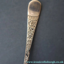 Load image into Gallery viewer, Antique Pair of Electro-Plate Berry Spoons &amp; Mother of Pearl Fruit Knife by JE &amp; SS. FITTED CASE
