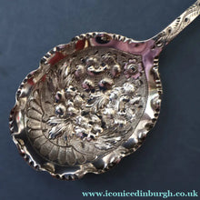Load image into Gallery viewer, Antique Pair of Electro-Plate Berry Spoons &amp; Mother of Pearl Fruit Knife by JE &amp; SS. FITTED CASE
