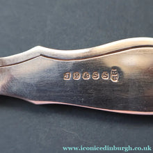 Load image into Gallery viewer, Antique Pair of Electro-Plate Berry Spoons &amp; Mother of Pearl Fruit Knife by JE &amp; SS. FITTED CASE
