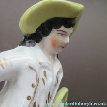 Load image into Gallery viewer, Antique Staffordshire Figurine Pair. Couple out Fruit Picking
