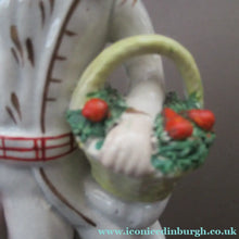 Load image into Gallery viewer, Antique Staffordshire Figurine Pair. Couple out Fruit Picking
