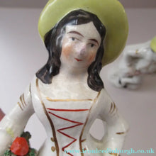 Load image into Gallery viewer, Antique Staffordshire Figurine Pair. Couple out Fruit Picking

