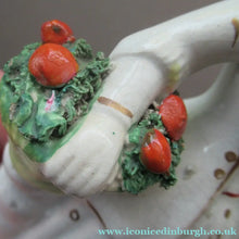 Load image into Gallery viewer, Antique Staffordshire Figurine Pair. Couple out Fruit Picking
