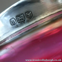 Load image into Gallery viewer,  Pallme-Konig ART GLASS Cranberry Glass Vase. 1904 Silver Collar
