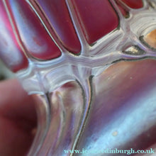 Load image into Gallery viewer,  Pallme-Konig ART GLASS Cranberry Glass Vase. 1904 Silver Collar
