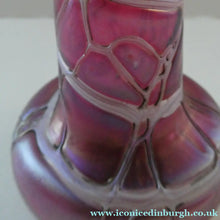 Load image into Gallery viewer,  Pallme-Konig ART GLASS Cranberry Glass Vase. 1904 Silver Collar
