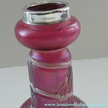 Load image into Gallery viewer,  Pallme-Konig ART GLASS Cranberry Glass Vase. 1904 Silver Collar

