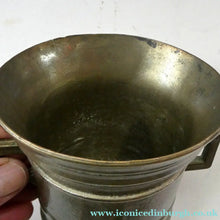 Load image into Gallery viewer, Antique Pharmacy Heavy Solid Brass Mortar And Pestle (B). Dated 1825
