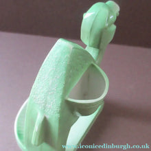 Load image into Gallery viewer, Porcelain Ashtray, Match Holder and Striker by Schafer &amp; Vater. GREEN ART DECO CAMEL
