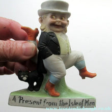 Load image into Gallery viewer, Antique Porcelain SMOKING Ashtray, Match Holder and Striker by Schafer &amp; Vater. ISLE OF MAN Souvenir 
