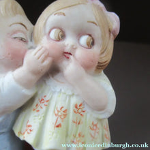 Load image into Gallery viewer, Porcelain Match Holder by Schafer &amp; Vater. GOOGLE EYED COUPLE EMBRACING
