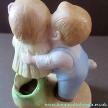 Load image into Gallery viewer, Porcelain Match Holder by Schafer &amp; Vater. GOOGLE EYED COUPLE EMBRACING
