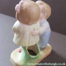 Load image into Gallery viewer, Porcelain Match Holder by Schafer &amp; Vater. GOOGLE EYED COUPLE EMBRACING
