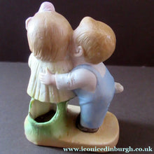Load image into Gallery viewer, Porcelain Match Holder by Schafer &amp; Vater. GOOGLE EYED COUPLE EMBRACING
