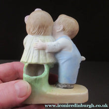 Load image into Gallery viewer, Porcelain Match Holder by Schafer &amp; Vater. GOOGLE EYED COUPLE EMBRACING
