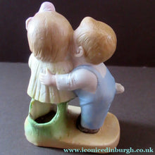 Load image into Gallery viewer, Porcelain Match Holder by Schafer &amp; Vater. GOOGLE EYED COUPLE EMBRACING
