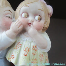 Load image into Gallery viewer, Porcelain Match Holder by Schafer &amp; Vater. GOOGLE EYED COUPLE EMBRACING
