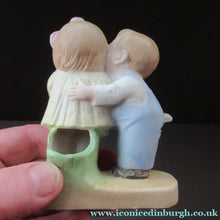 Load image into Gallery viewer, Porcelain Match Holder by Schafer &amp; Vater. GOOGLE EYED COUPLE EMBRACING

