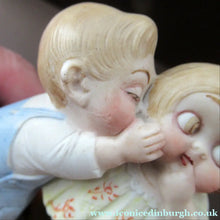 Load image into Gallery viewer, Porcelain Match Holder by Schafer &amp; Vater. GOOGLE EYED COUPLE EMBRACING

