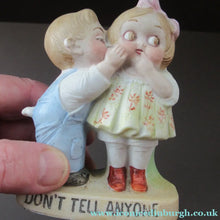 Load image into Gallery viewer, Porcelain Match Holder by Schafer &amp; Vater. GOOGLE EYED COUPLE EMBRACING
