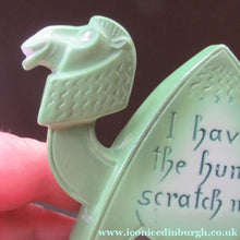 Load image into Gallery viewer, Porcelain Ashtray, Match Holder and Striker by Schafer &amp; Vater. GREEN ART DECO CAMEL
