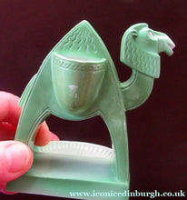 Load image into Gallery viewer, Porcelain Ashtray, Match Holder and Striker by Schafer &amp; Vater. GREEN ART DECO CAMEL
