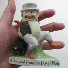 Load image into Gallery viewer, Antique Porcelain SMOKING Ashtray, Match Holder and Striker by Schafer &amp; Vater. ISLE OF MAN Souvenir 
