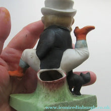 Load image into Gallery viewer, Antique Porcelain SMOKING Ashtray, Match Holder and Striker by Schafer &amp; Vater. ISLE OF MAN Souvenir 

