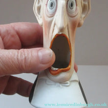 Load image into Gallery viewer, Schafer and Vater Novelty Cigar Ashtray and Match Holder. Grumpy Man Head
