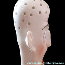 Load image into Gallery viewer, Porcelain SMOKING Head Ashtray and Match Holder by Schafer &amp; Vater. GRUMPY MAN
