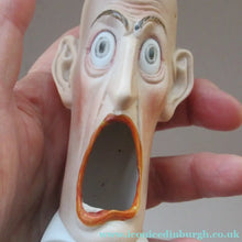 Load image into Gallery viewer, Schafer and Vater Novelty Cigar Ashtray and Match Holder. Grumpy Man Head
