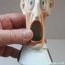 Load image into Gallery viewer, Schafer and Vater Novelty Cigar Ashtray and Match Holder. Grumpy Man Head
