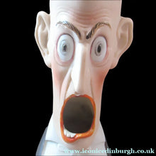 Load image into Gallery viewer, Porcelain SMOKING Head Ashtray and Match Holder by Schafer &amp; Vater. GRUMPY MAN
