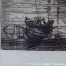 Load image into Gallery viewer, ANTIQUE PRINT. Original 1908 Etching by Hedley FITTON. Entitled the Ponte Vecchio Florence. Pencil Signed - British
