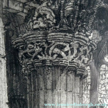 Load image into Gallery viewer, ANTIQUE PRINT. Original Etching by Hedley FITTON. Entitled ROSSLYN CHAPEL. Pencil Signed
