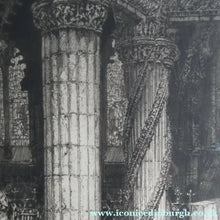 Load image into Gallery viewer, ANTIQUE PRINT. Original Etching by Hedley FITTON. Entitled ROSSLYN CHAPEL. Pencil Signed
