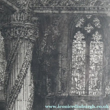 Load image into Gallery viewer, ANTIQUE PRINT. Original Etching by Hedley FITTON. Entitled ROSSLYN CHAPEL. Pencil Signed
