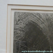 Load image into Gallery viewer, ANTIQUE PRINT. Original Etching by Hedley FITTON. Entitled ROSSLYN CHAPEL. Pencil Signed
