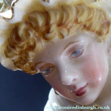 Load image into Gallery viewer, ROYAL WORCESTER James Hadley Figurine after Kate Greenaway. Lady Carrying a Large Wicket Basket
