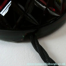 Load image into Gallery viewer,  EDWARDIAN Ruby Red Glass Lamp with White Glass Shade with Wavy Rim 
