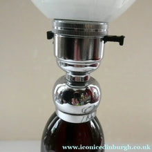 Load image into Gallery viewer,  EDWARDIAN Ruby Red Glass Lamp with White Glass Shade with Wavy Rim 
